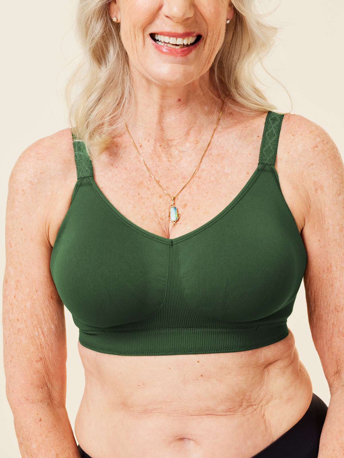 basic bra - forest green