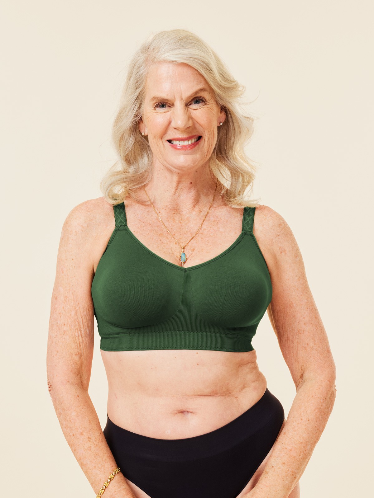 basic bra - forest green