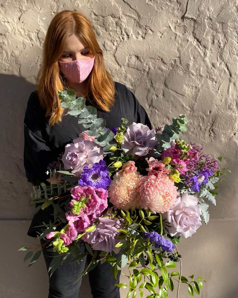 jaimie holding flowers