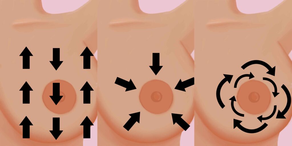 breast self examination illustration