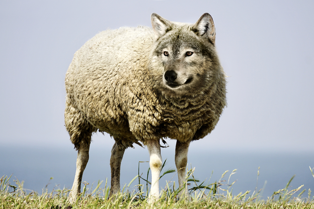 wolf with a body of a sheep